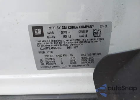2022 Buick Encore Gx Fwd Essence from USA, damaged, VIN KL4MMFSLXNB068053